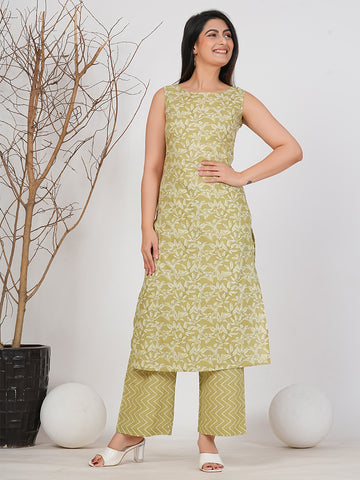Serene Olive Floral Set || Ruii Fashions