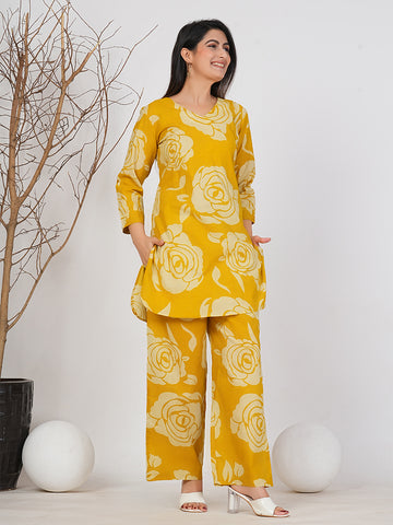 Ruii Fashion - Sunny Yellow Rose Ensemble