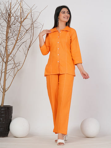 Ruii Fashion - Vibrant Orange Ensemble
