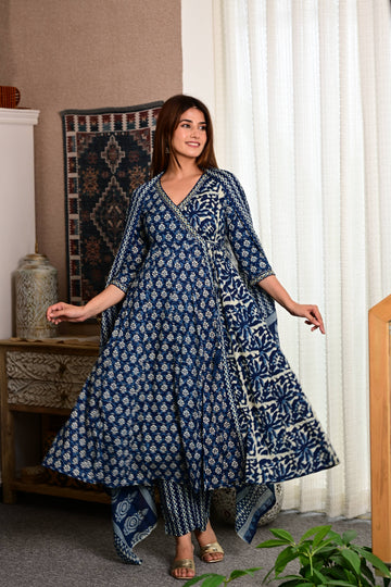 Women's Angrakha Anarkali Suit Set