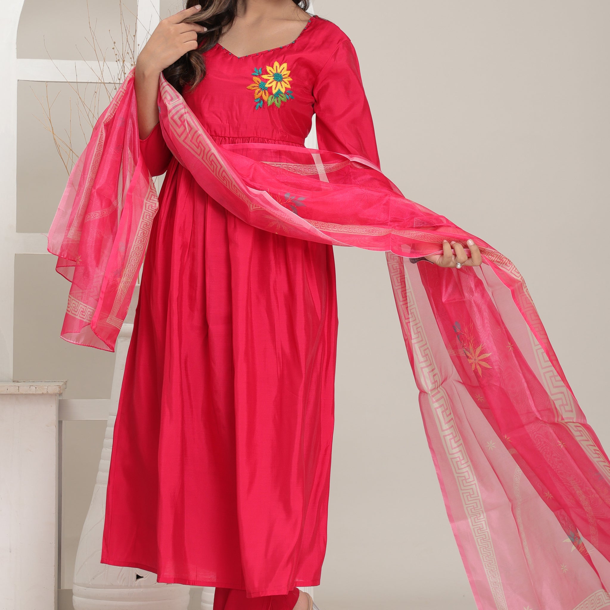 Gulab Tara Anarkali Set | Ruii Fashion