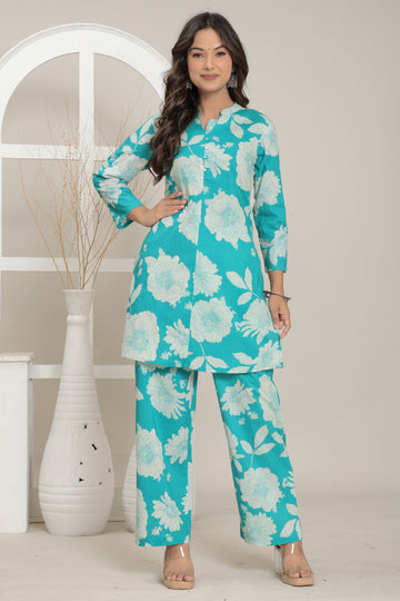 Aqua Bloom Co-ord Set