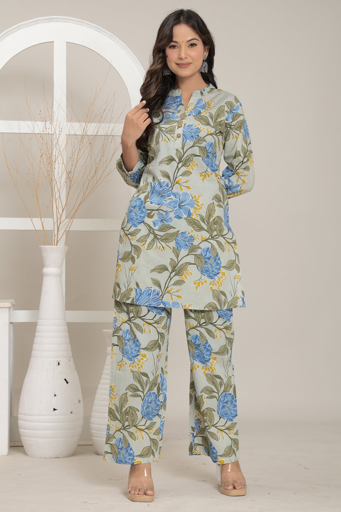 Blue Blossom Co-ord Set