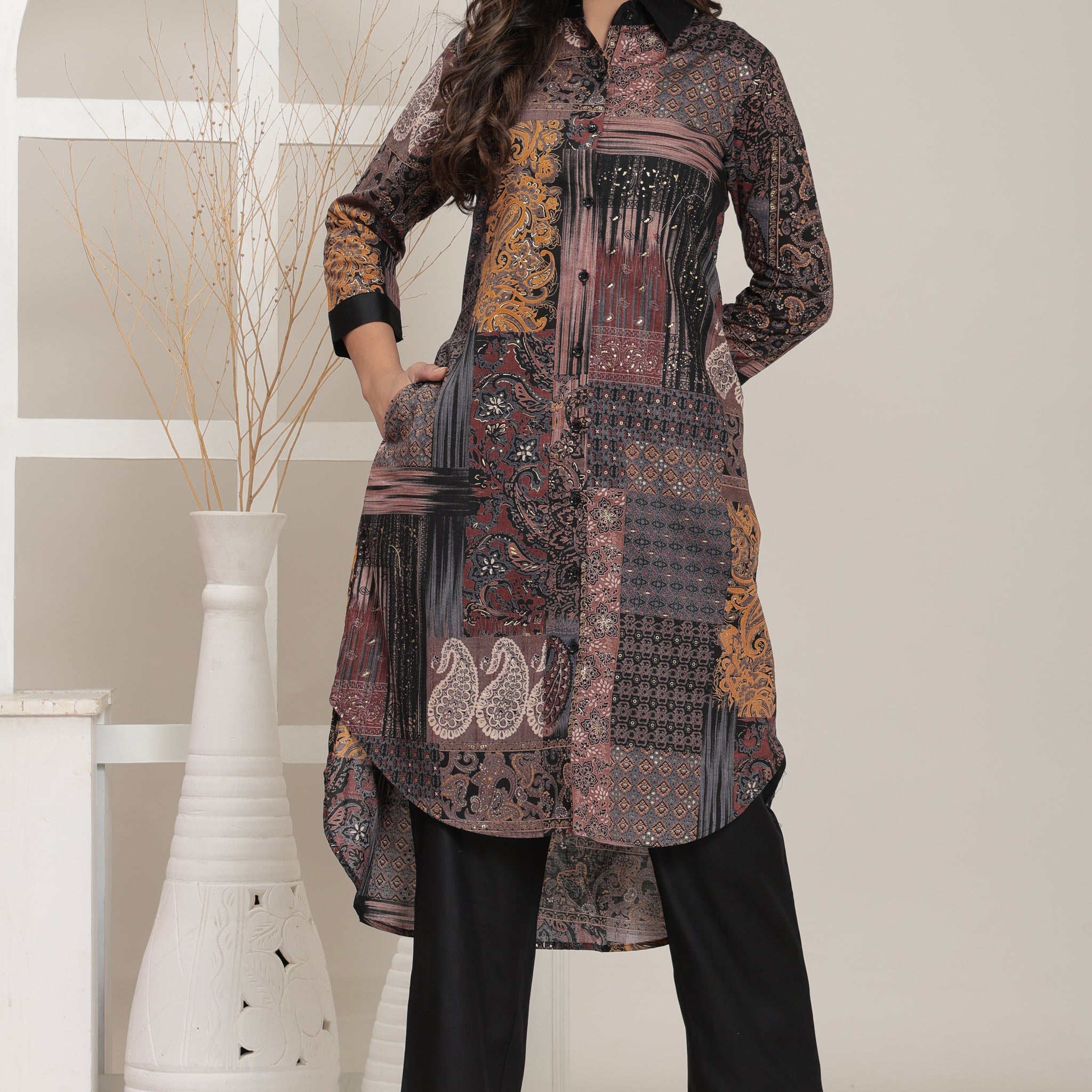 Noir Mosaic Kurta Set