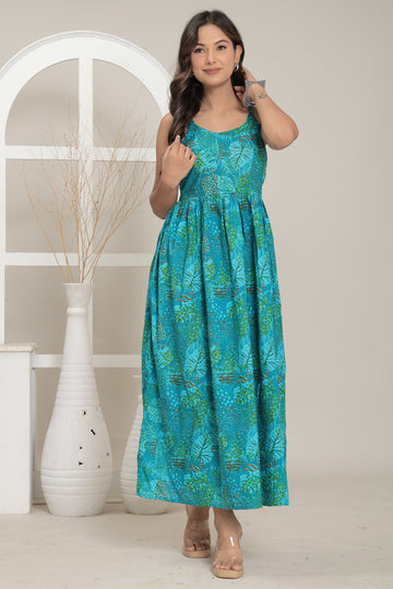 Tropical Teal Breeze Dress | Ruii Fashion