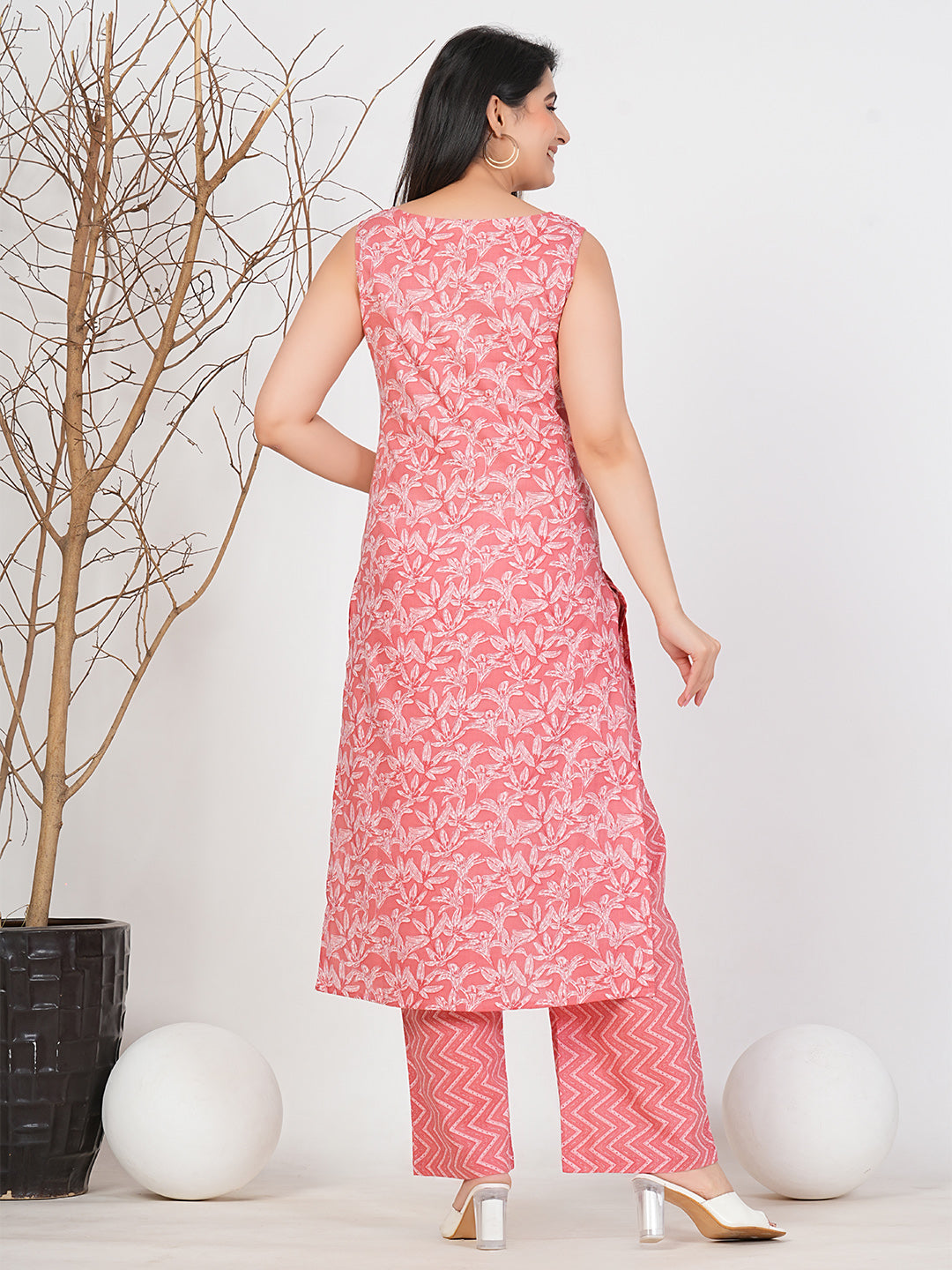 Radiant Pink Floral Maxi Set || Ruii Fashion