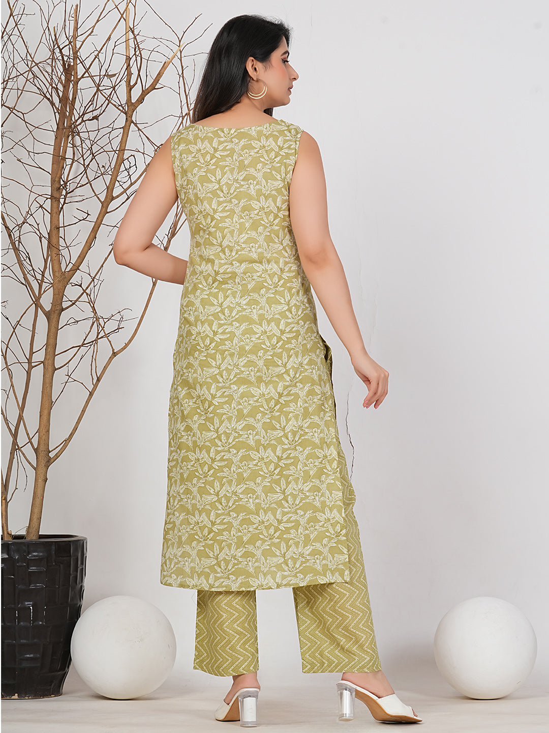 Serene Olive Floral Set || Ruii Fashions